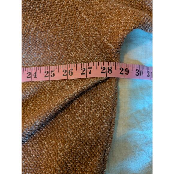 LANDS END Women's Brown Heathered Open Front Cardigan 2X Cotton Blend Pockets - Picture 8 of 8